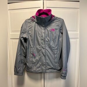 The North Face Resolve Rain Jacket With Hood Size Womens Small Color Gra…
